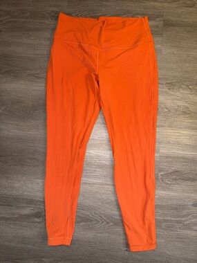 Lululemon Orange Leggings Women’s Size 14 High Rise Athletic Yoga Pants